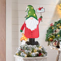 Lighted LED Holiday Gnome Garden Stake T1360