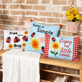 Ladybug Embroidered Decorative Pillow