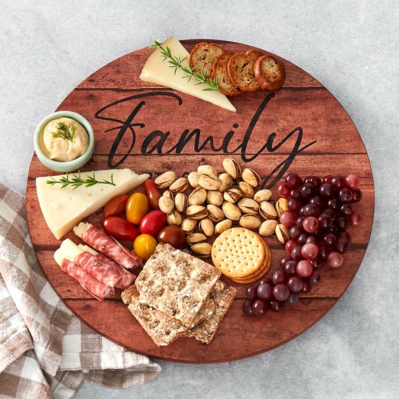Wood Sentiment Printed 12" Kitchen Countertop Lazy Susan