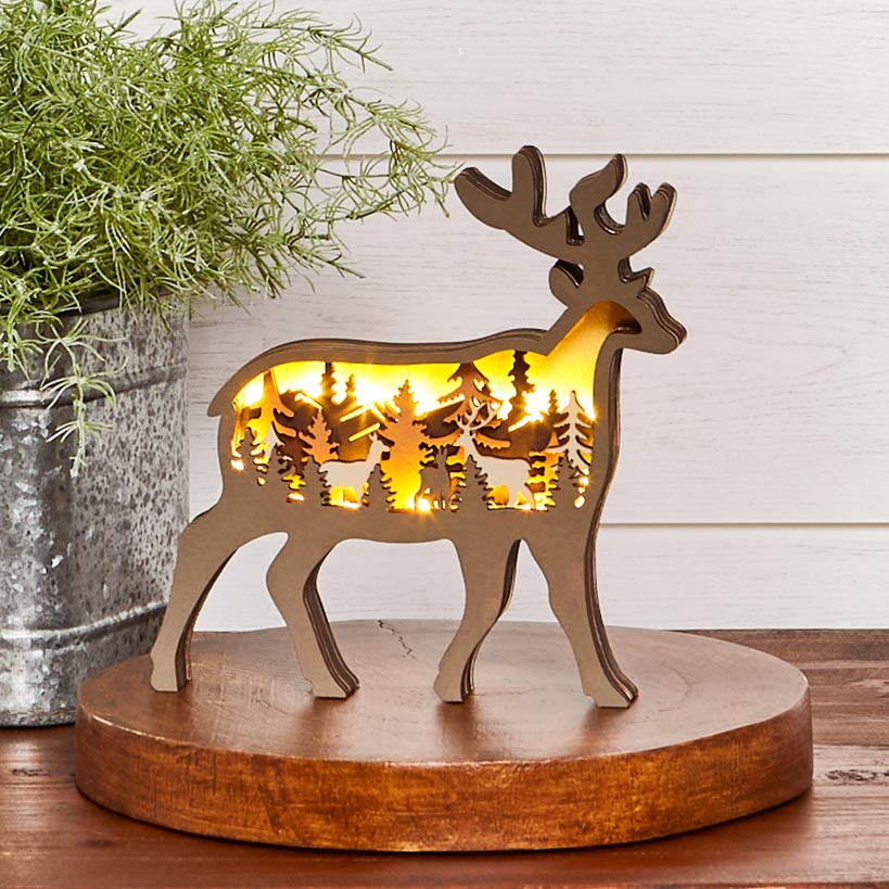 Lighted Woodland Animals X824109