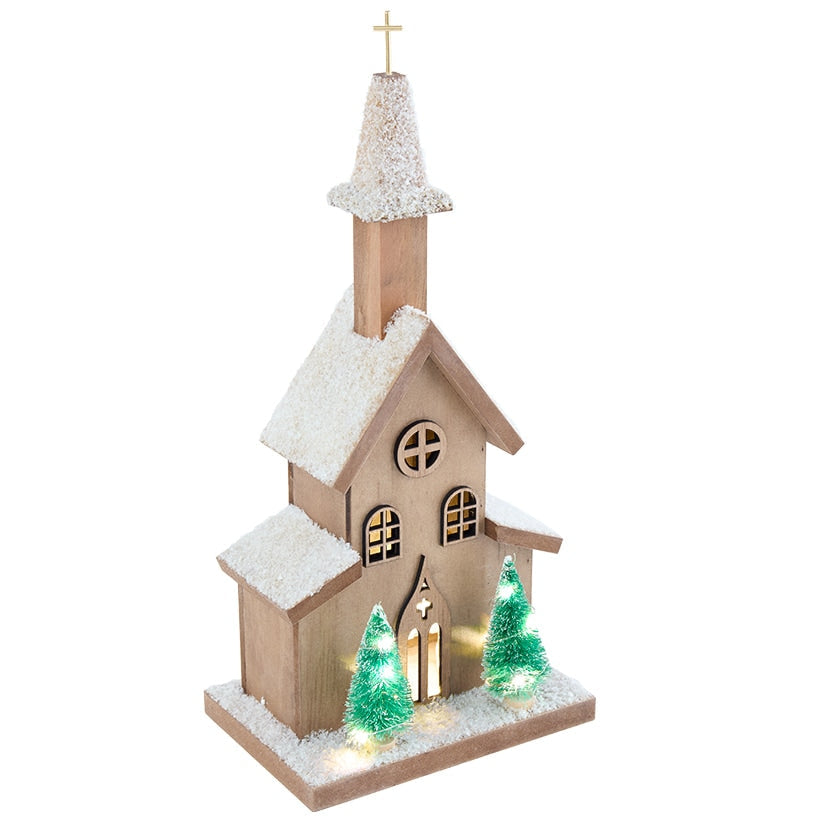 Lighted Country Church Decor A2238