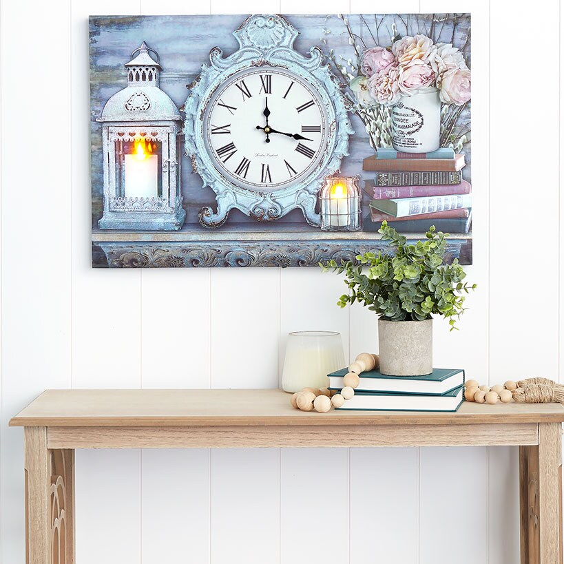 Themed Lighted Clock Wall Art