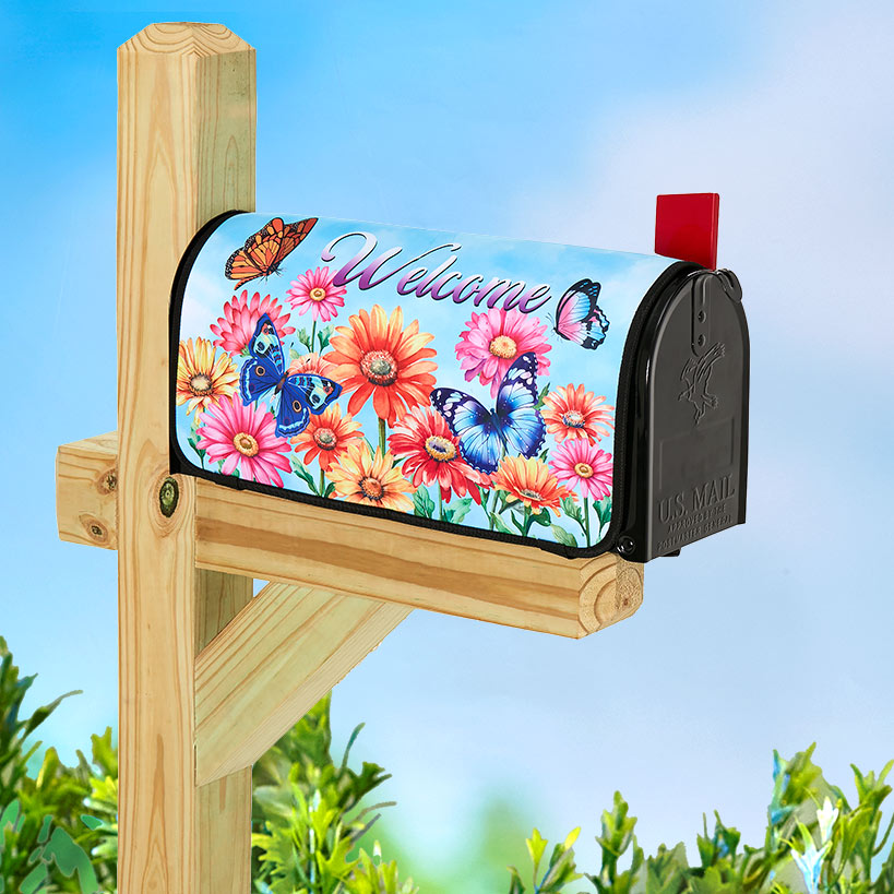 Seasonal Spring Ladybug or Butterfly Mailbox Cover X2869