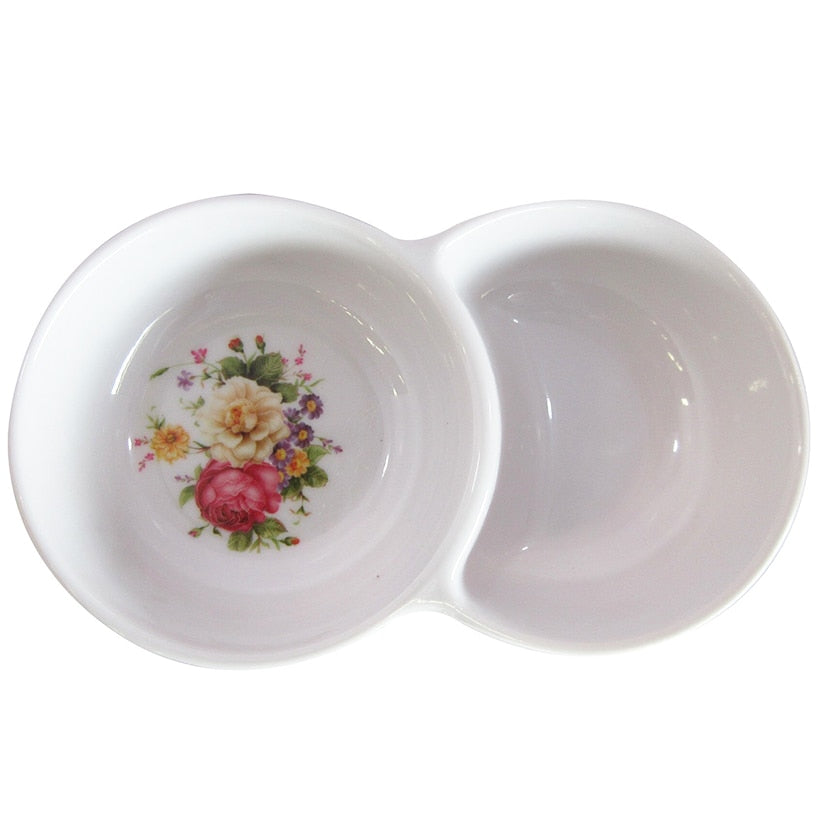 Melamine Dual Dipping Sauce Tray