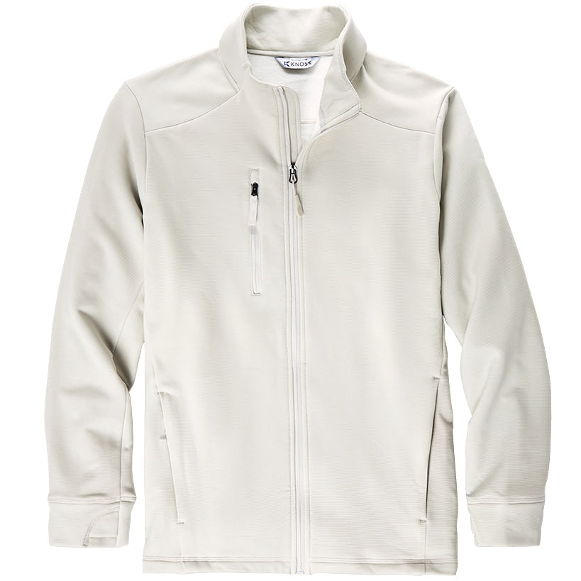 Aspire Men's Brushback Fleece Jacket Off-White