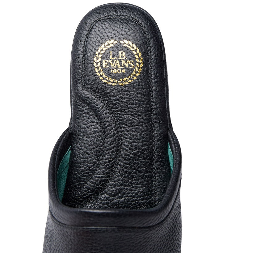 L B Evans Men's Slippers Black SC3 Aristocrat
