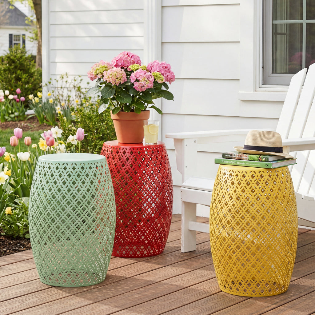 Metal Barrel Stool V5959