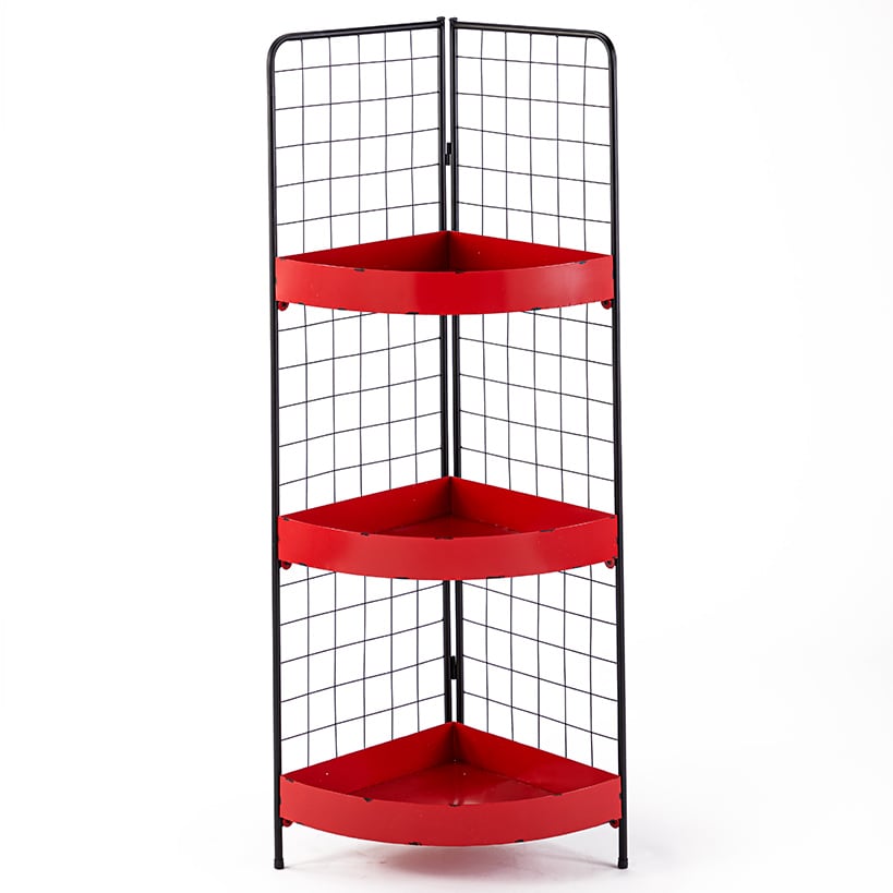 3-Tier Metal Corner Shelf