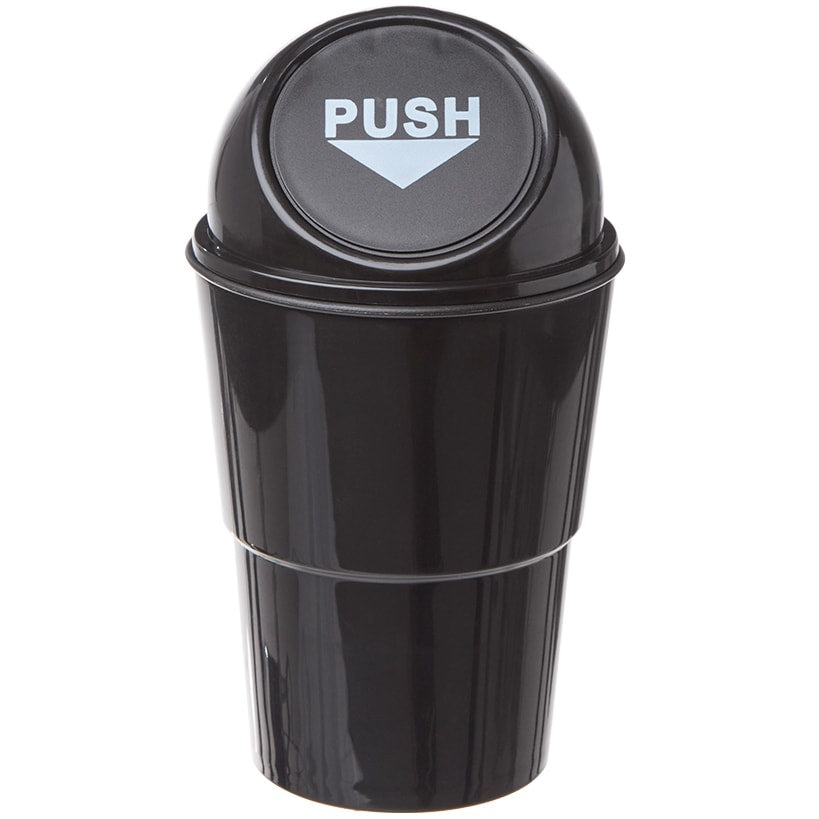 Waterproof Mini Car Trash Bin with Spring Door System