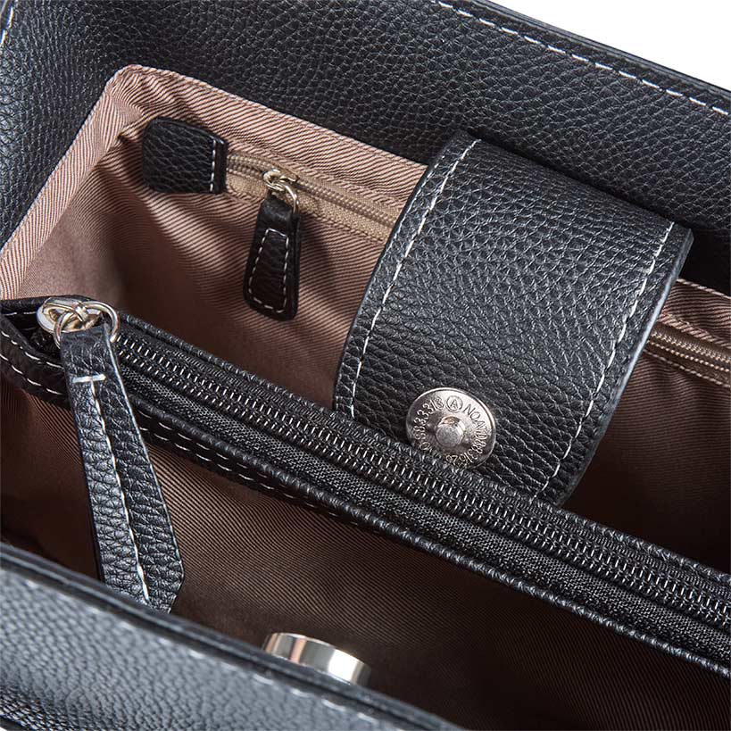 Handbag Black or Taupe A16874