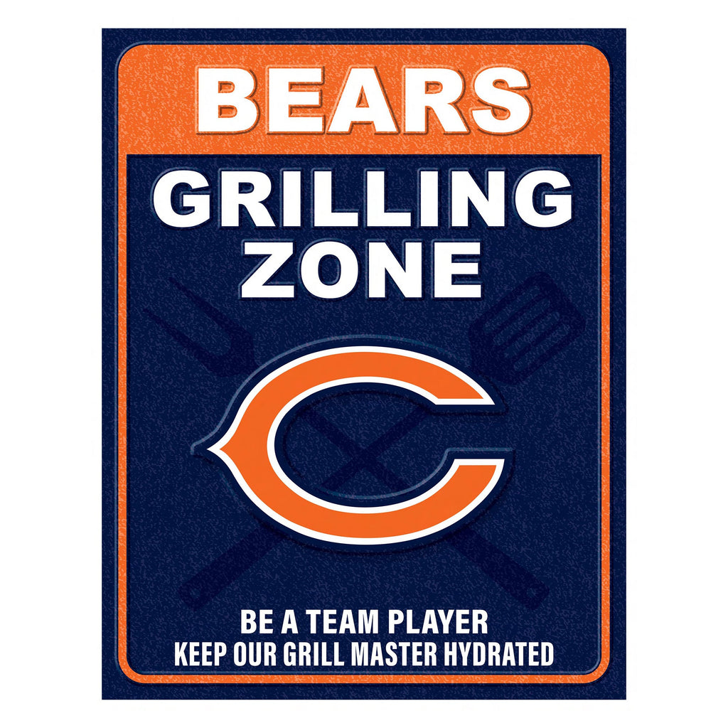 NFL Grill Zone Metal Sign