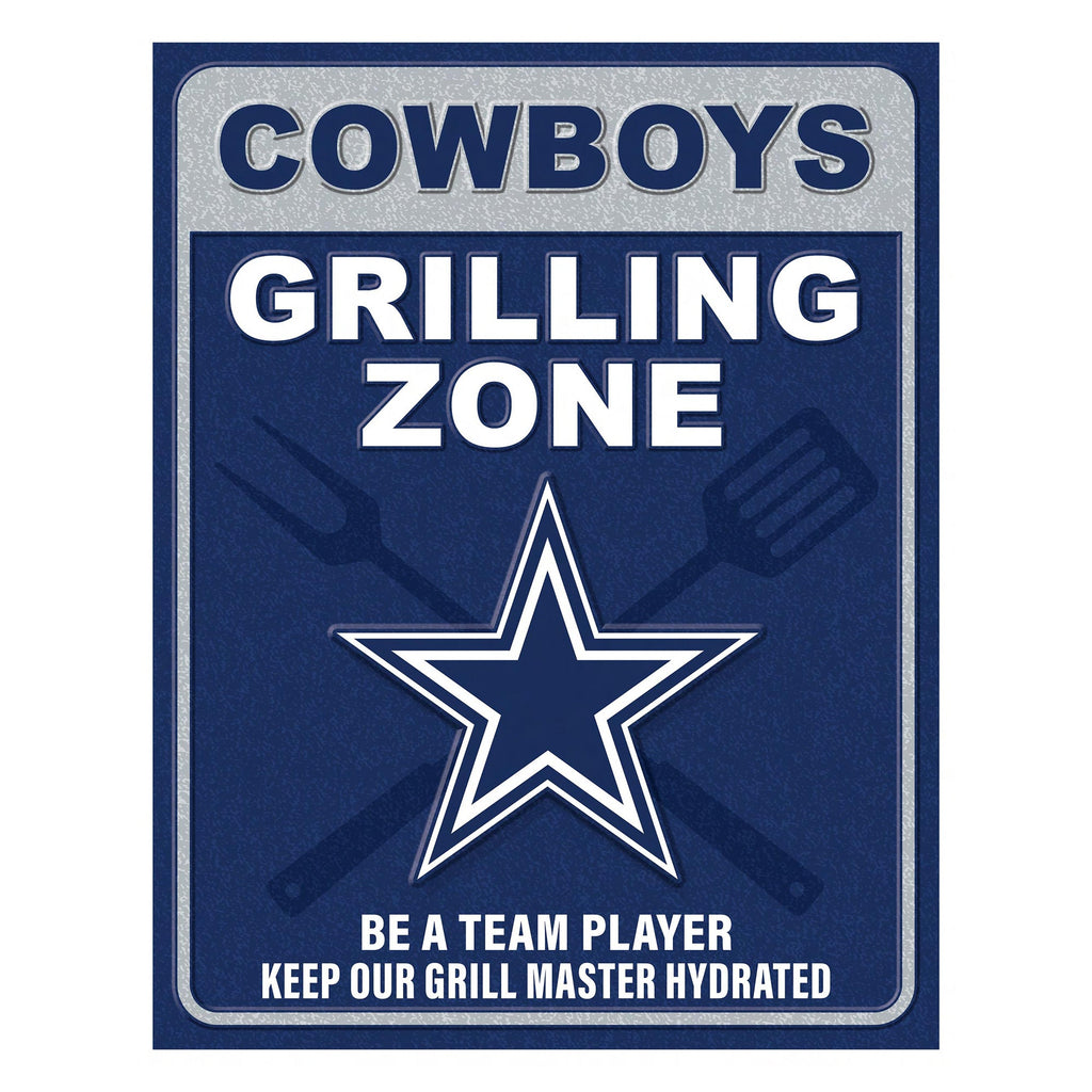 NFL Grill Zone Metal Sign