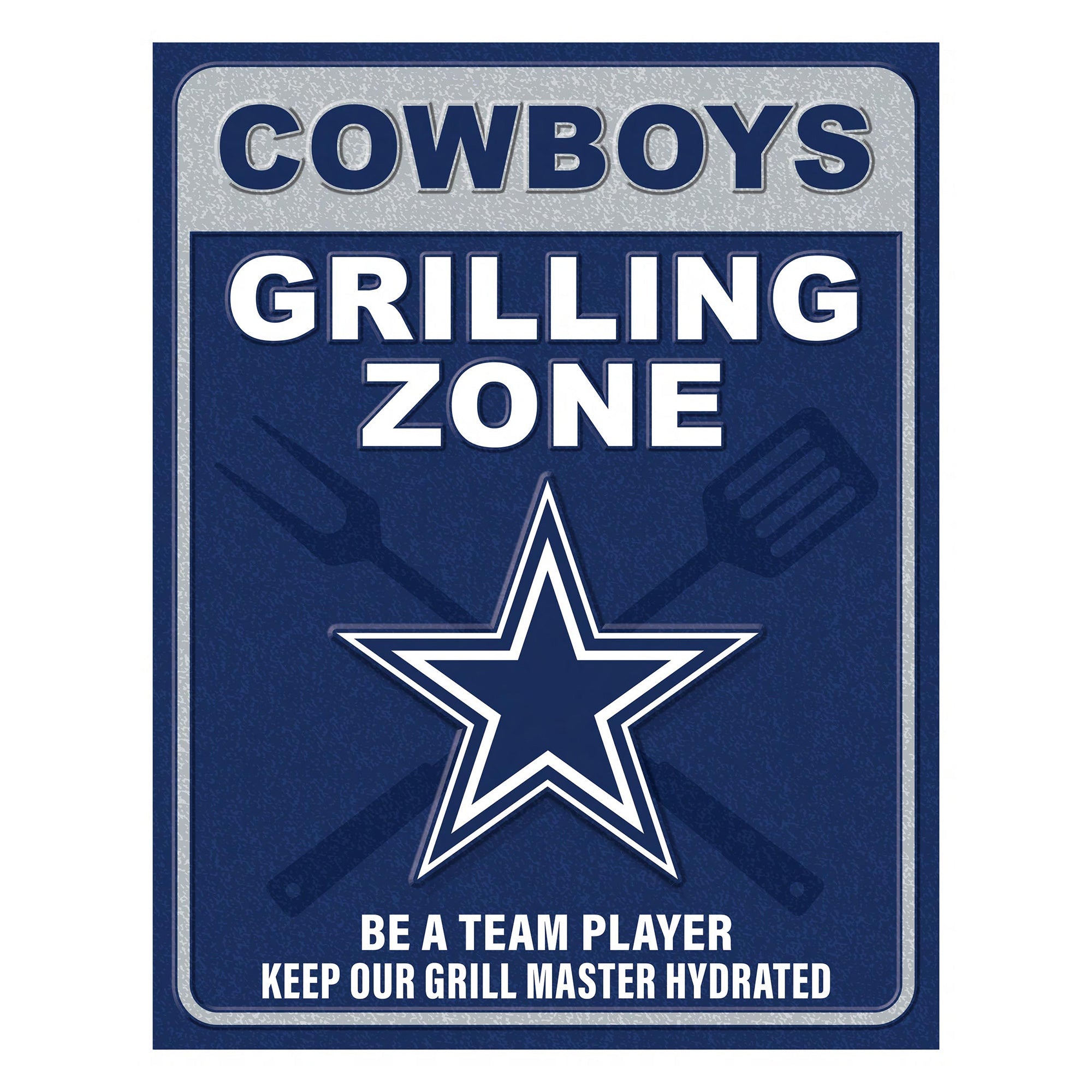 NFL Grill Zone Metal Sign