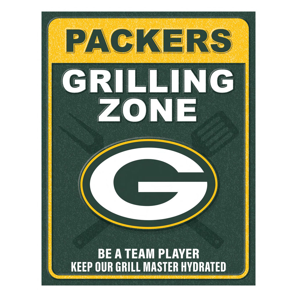NFL Grill Zone Metal Sign
