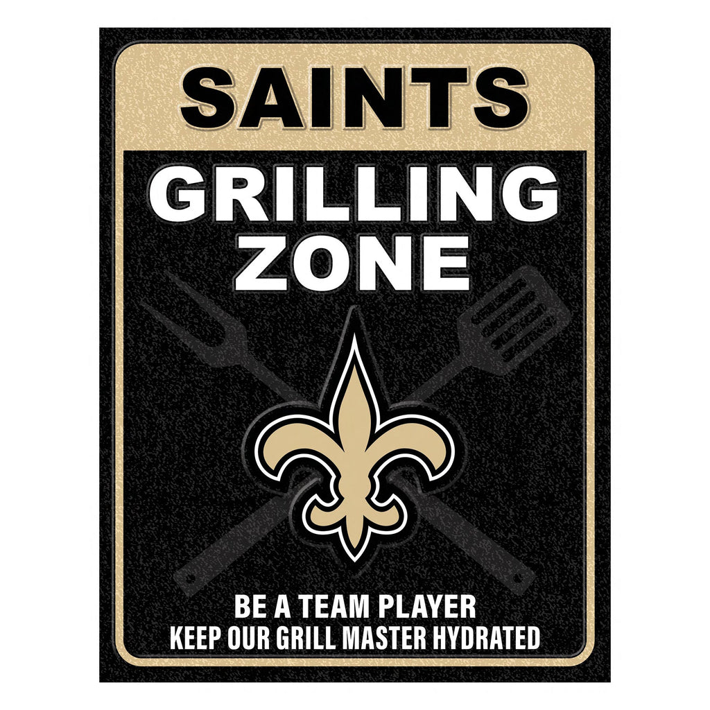 NFL Grill Zone Metal Sign