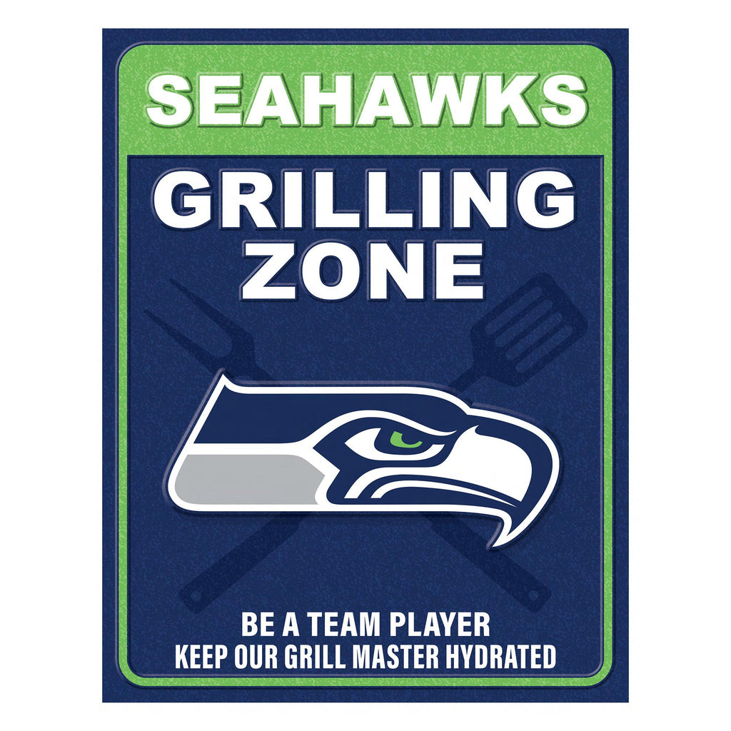 NFL Grill Zone Metal Sign