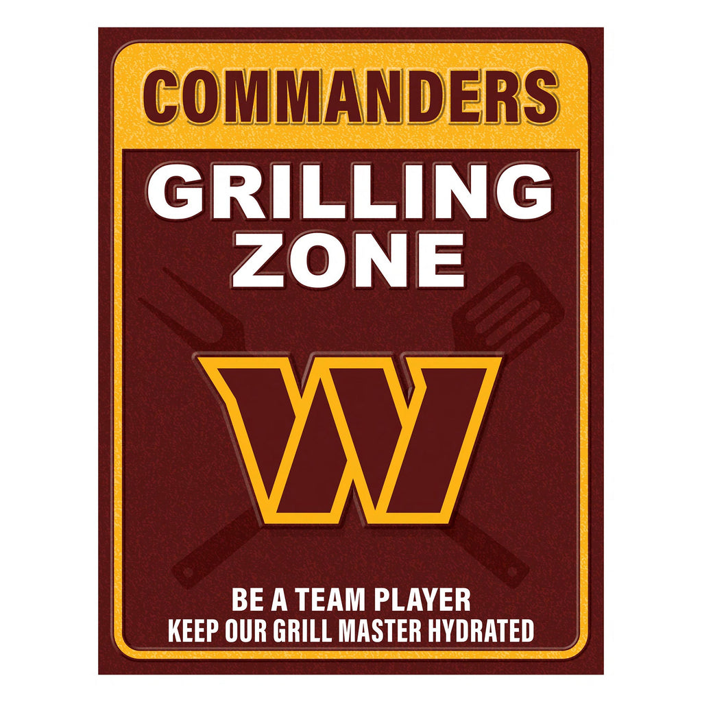 NFL Grill Zone Metal Sign