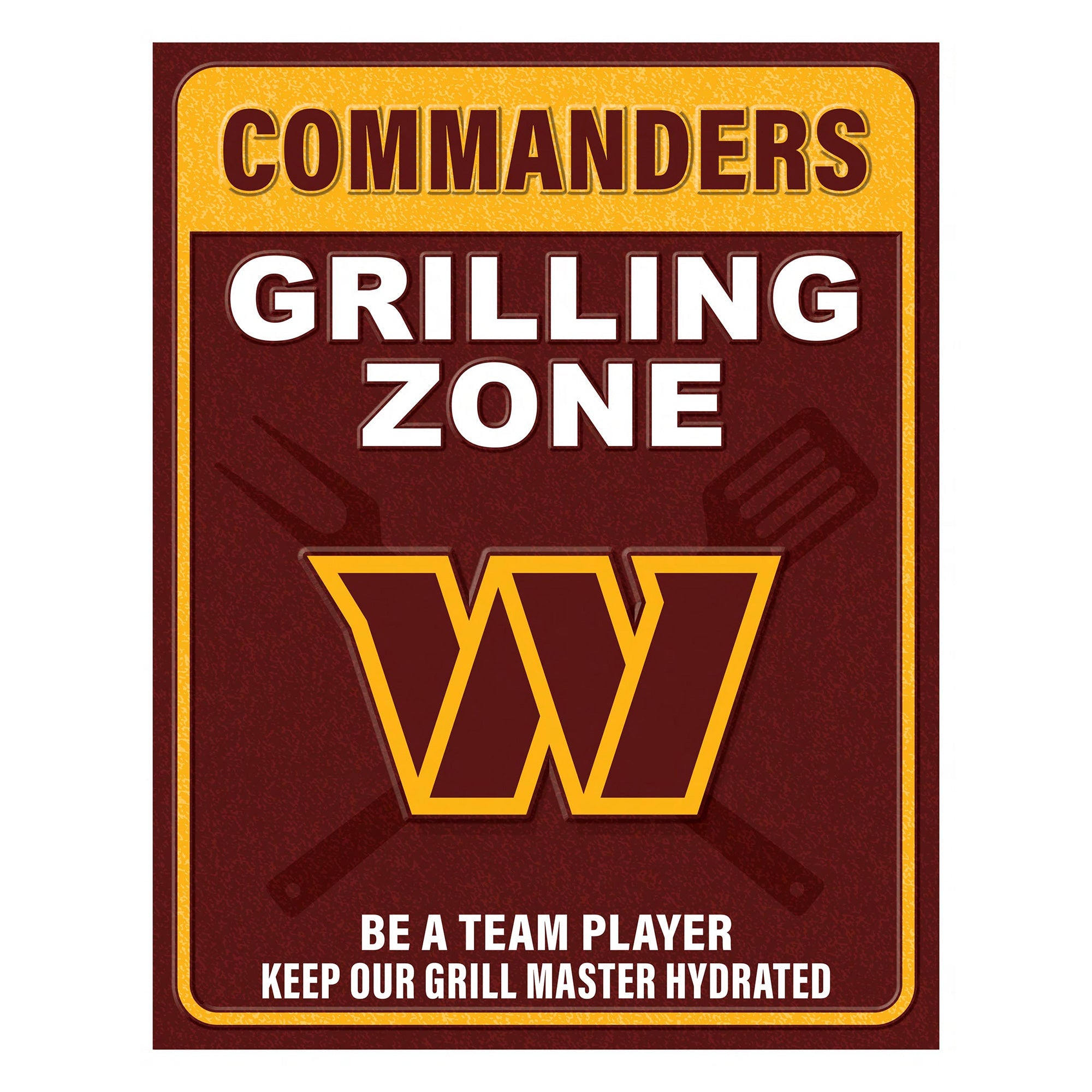 NFL Grill Zone Metal Sign