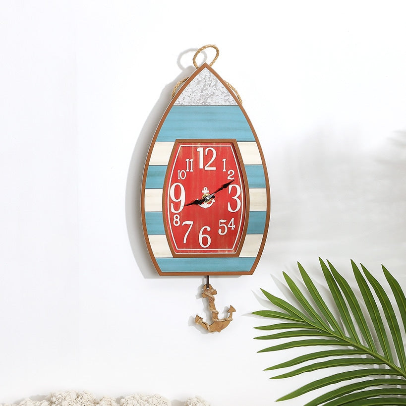 Nautical Boat Helm Wheel Pendulum Clock B216