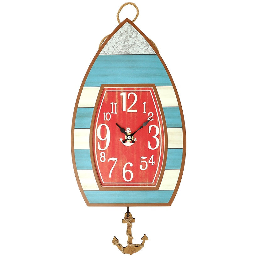 Nautical Boat Helm Wheel Pendulum Clock B216