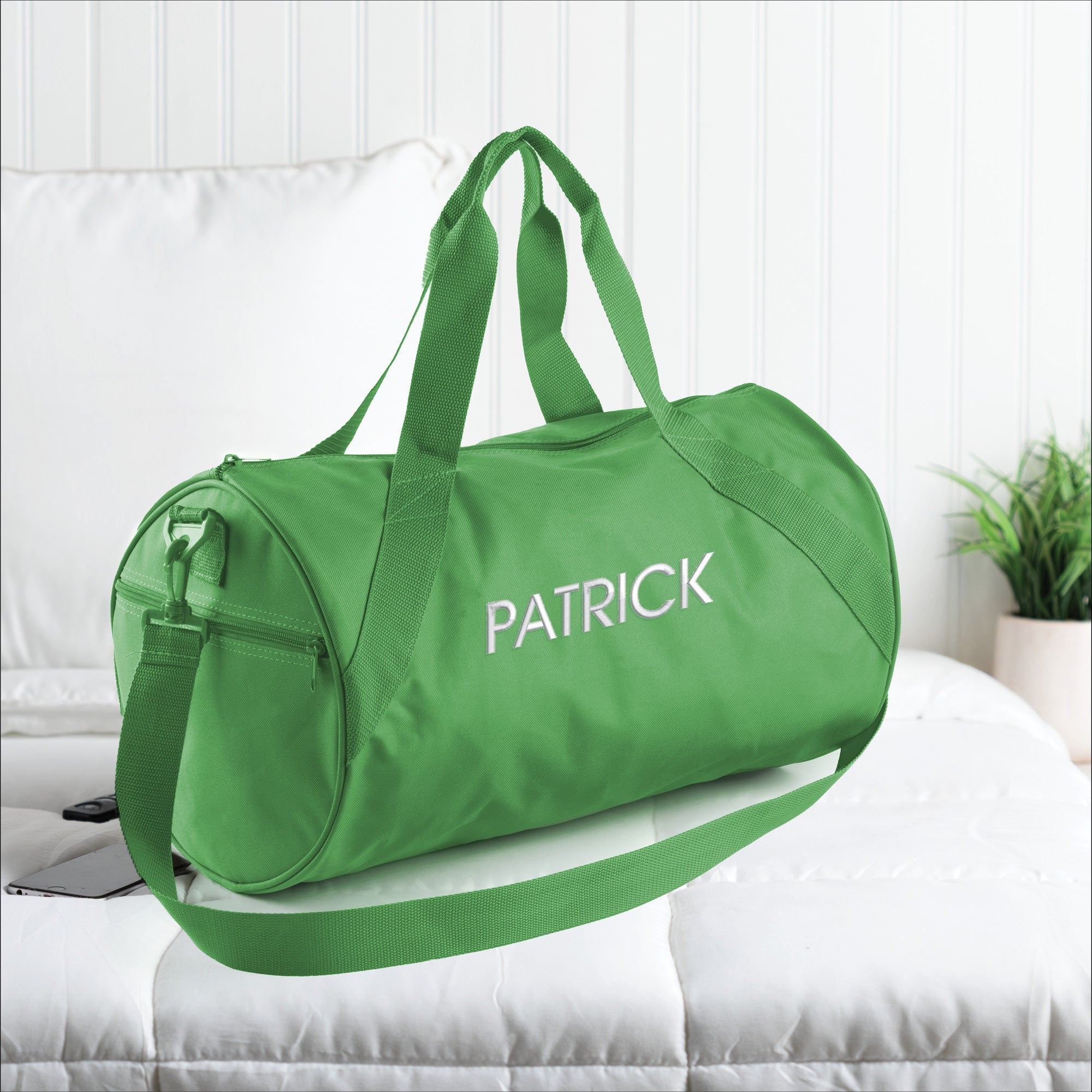 Personalized Travel Bag with White Block Name