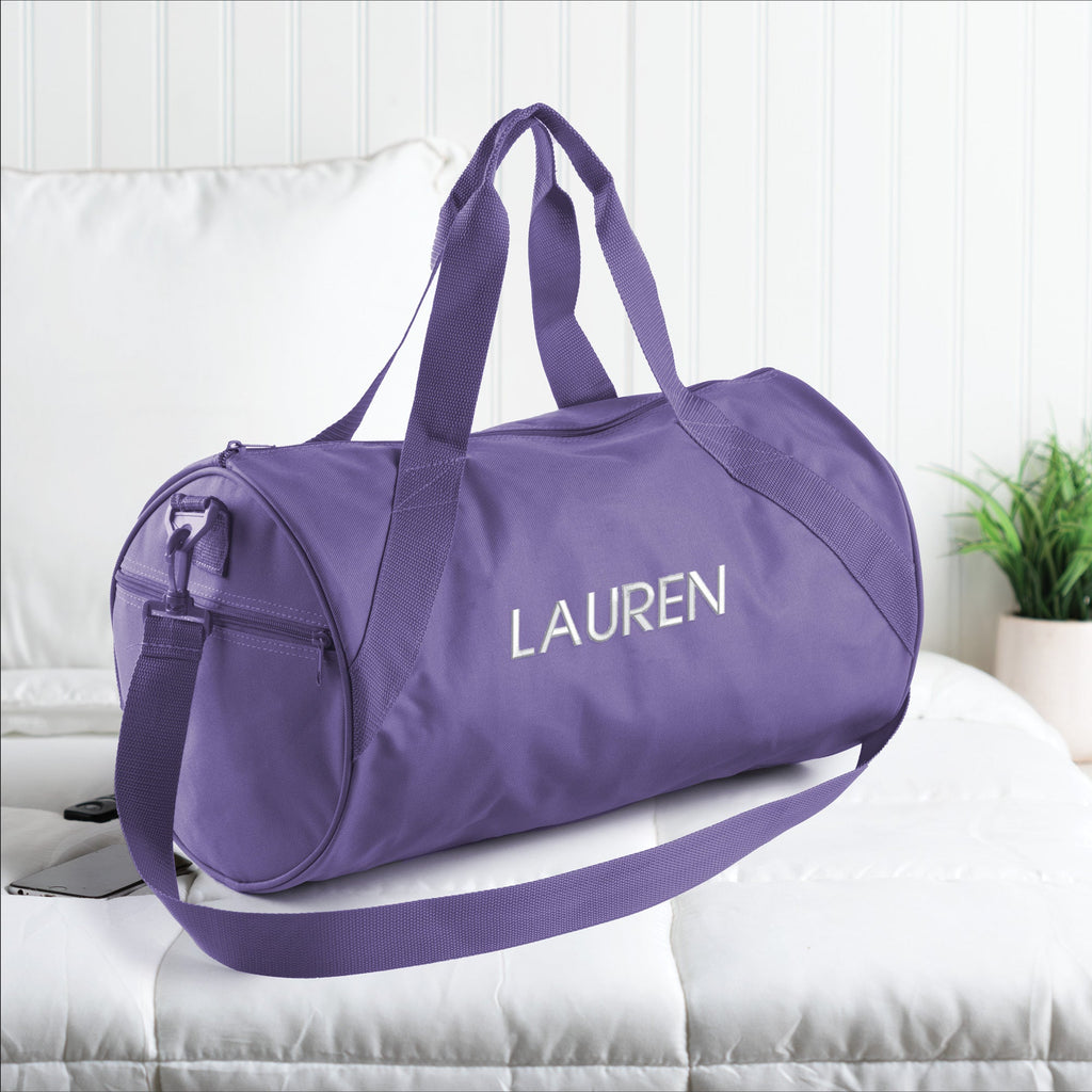 Personalized Travel Bag with White Block Name