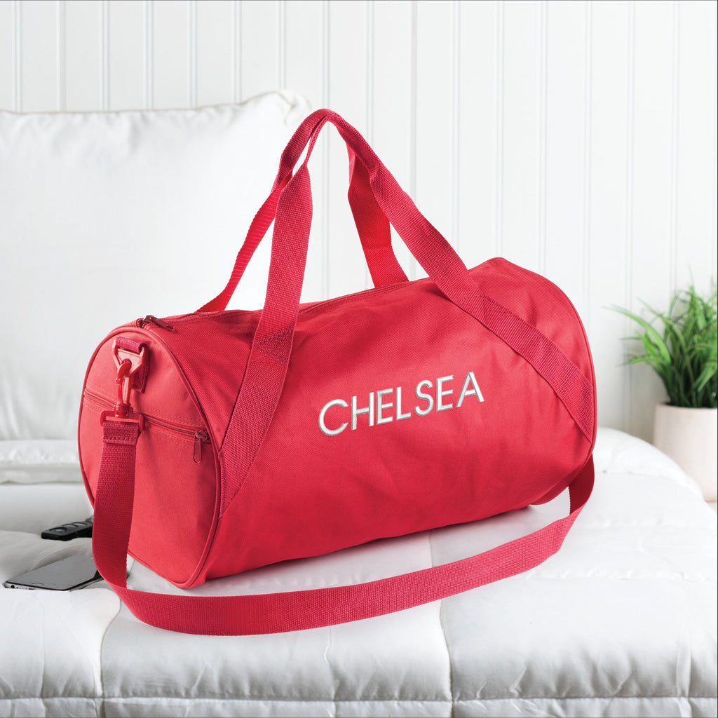 Personalized Travel Bag with White Block Name