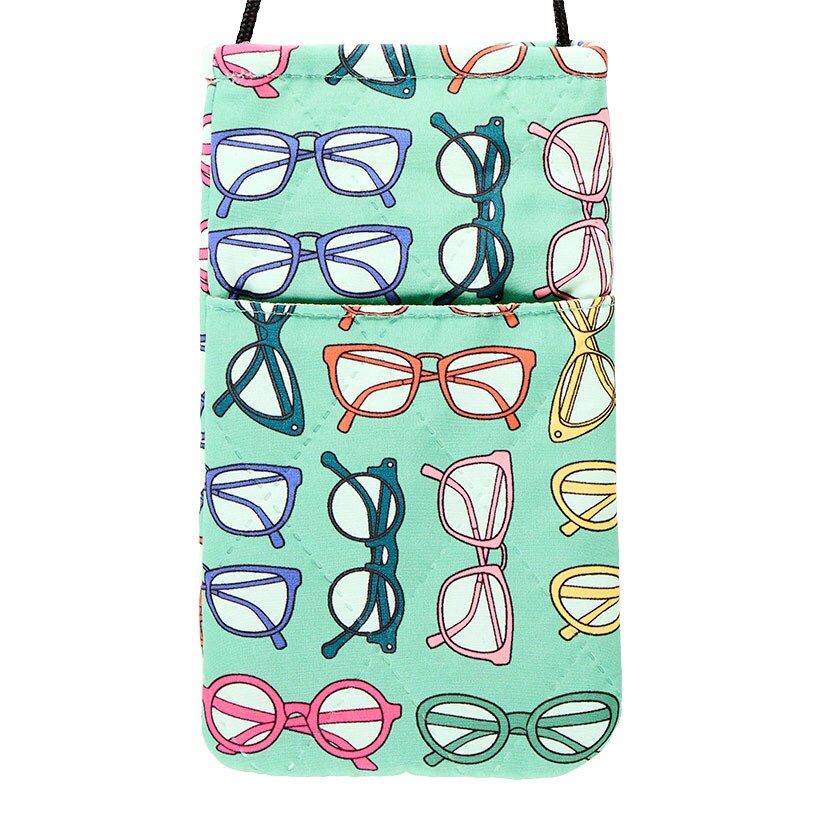 Quilted Glasses Case with String N818