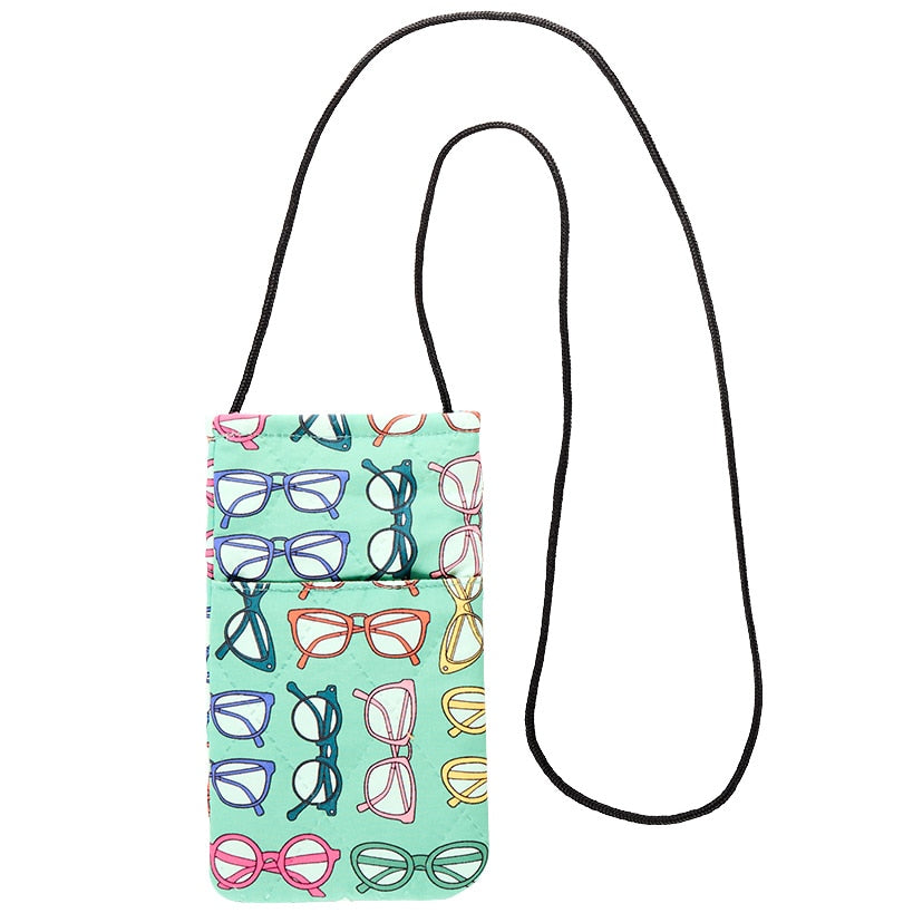 Quilted Glasses Case with String N818