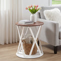 Rustic Style Accent Table 19" Dia x 21.5"H U321