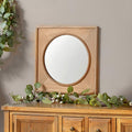 Rustic Square Framed Mirror D420