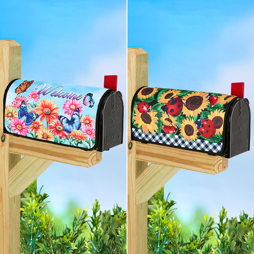 Seasonal Spring Ladybug or Butterfly Mailbox Cover X2869