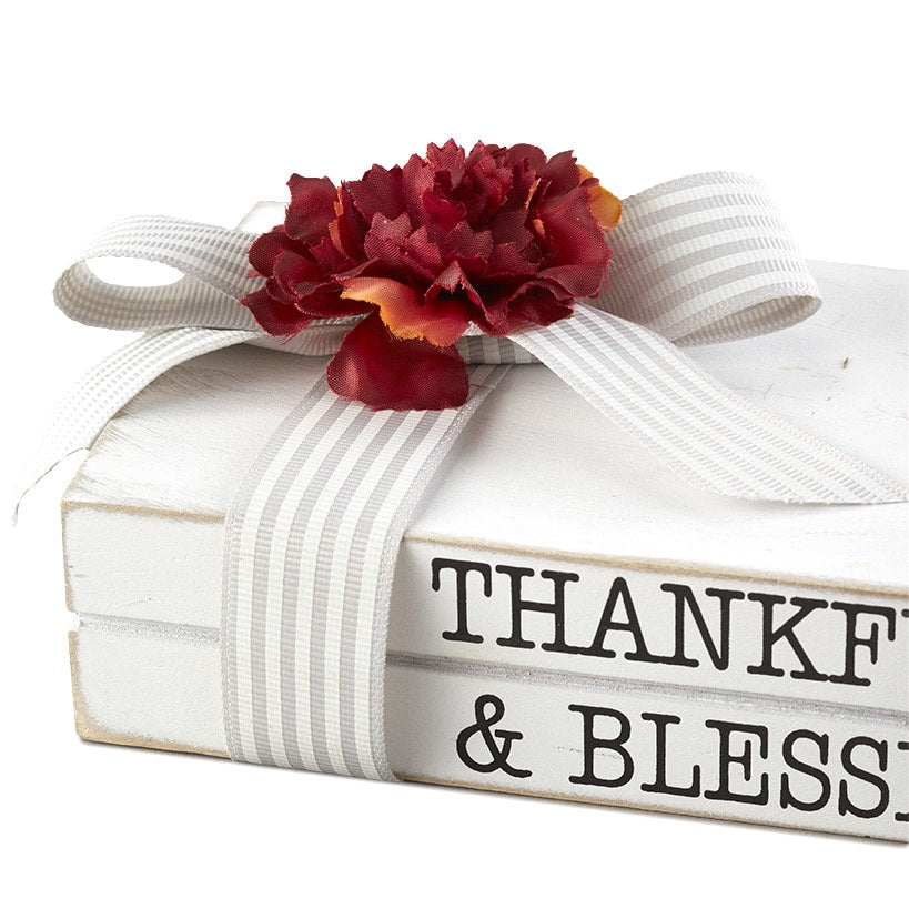 Set of 2 Vintage Book Decor Accents