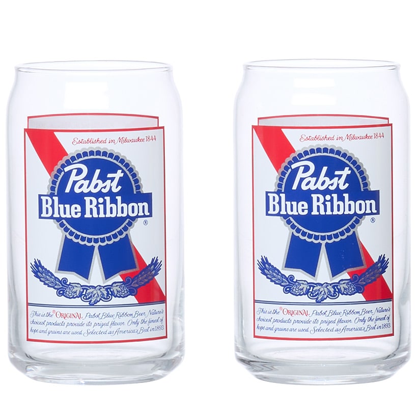 Corona or Pabst Blue Ribbon Beer Glass Set