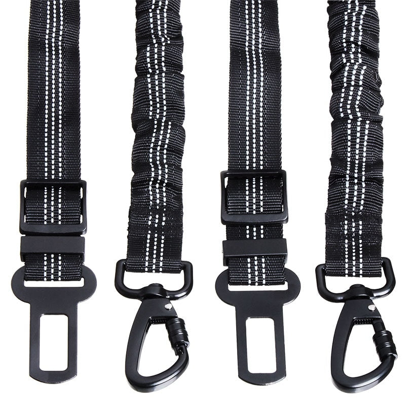 Pet Bungee Seat Belts Set of 2, Expands 21" with Rotating Clamp O8085