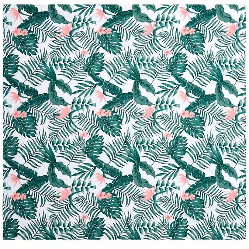 Palm Floral Shower Curtain, Bath Rug, Hand Towels, Valance, Hooks Q35424