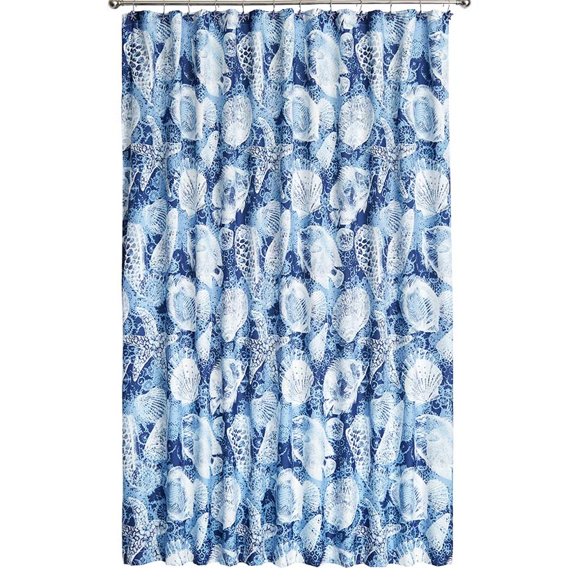 Bath Collection Shower Curtain with Hooks, Valance, Towels and Rug I7644