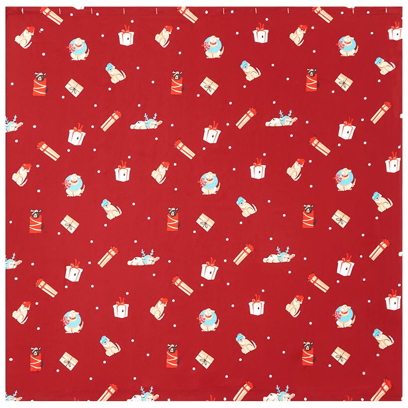 Christmas Dogs Shower Curtain, Bath Rug, Hand Towels, Valance, or Hooks