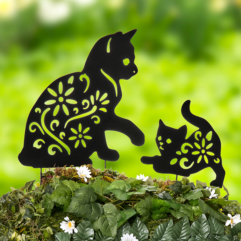 Silhouette Animal Stake Cat or Dog