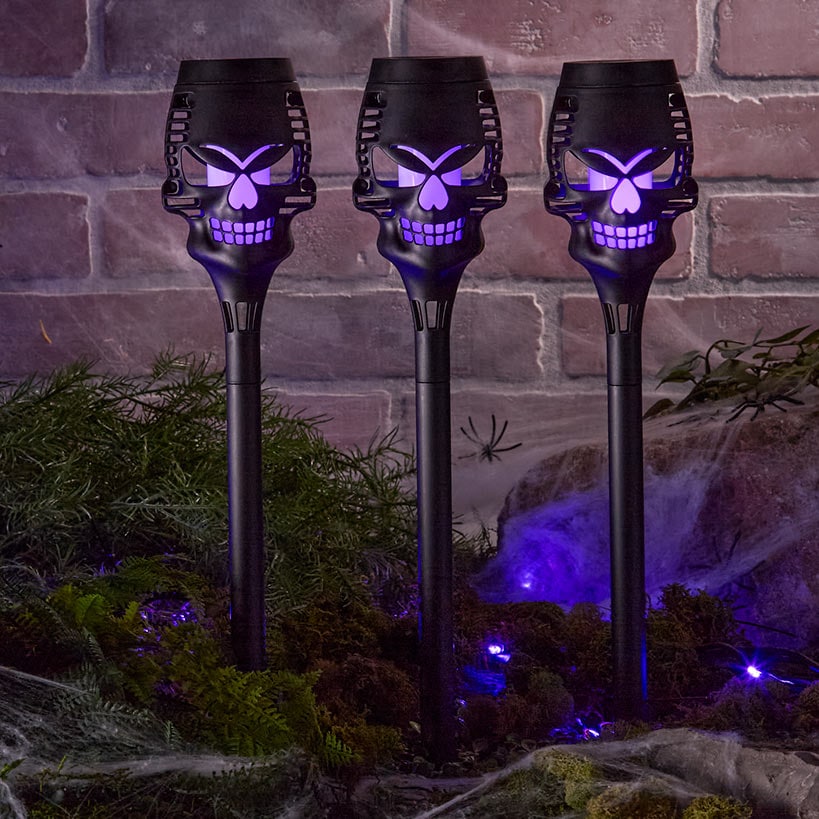 Halloween Skull Stake Solar