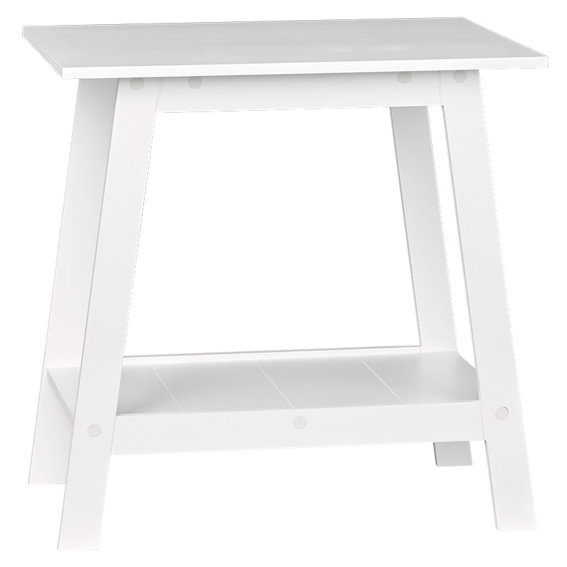 Wood Rectangular 2-Tier Accent Side Table