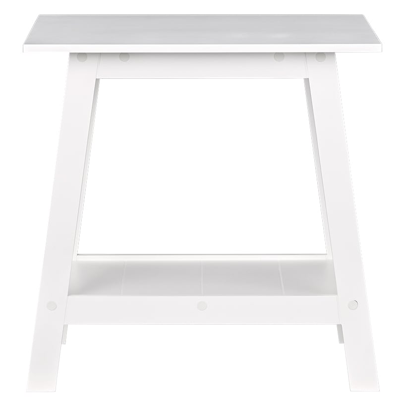 Wood Rectangular 2-Tier Accent Side Table