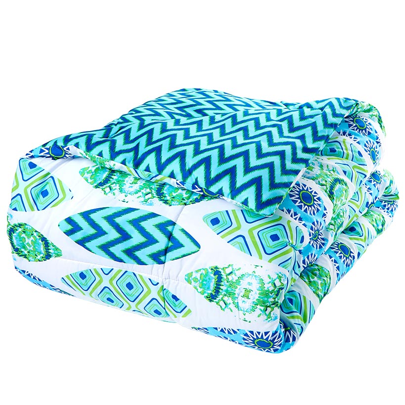 Surf's Up Reversible Queen or King Complete Comforter Set
