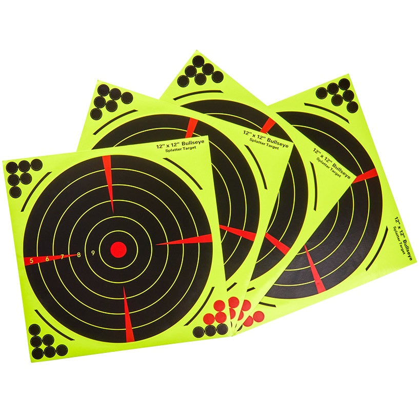 Reusable Bullseye Splatter Targets Hunting Set of 24