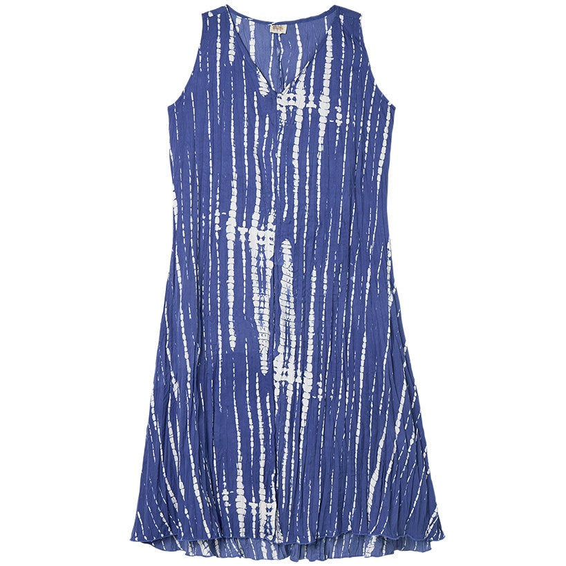 Women's Tie-Dye V-Neck Midi Dress