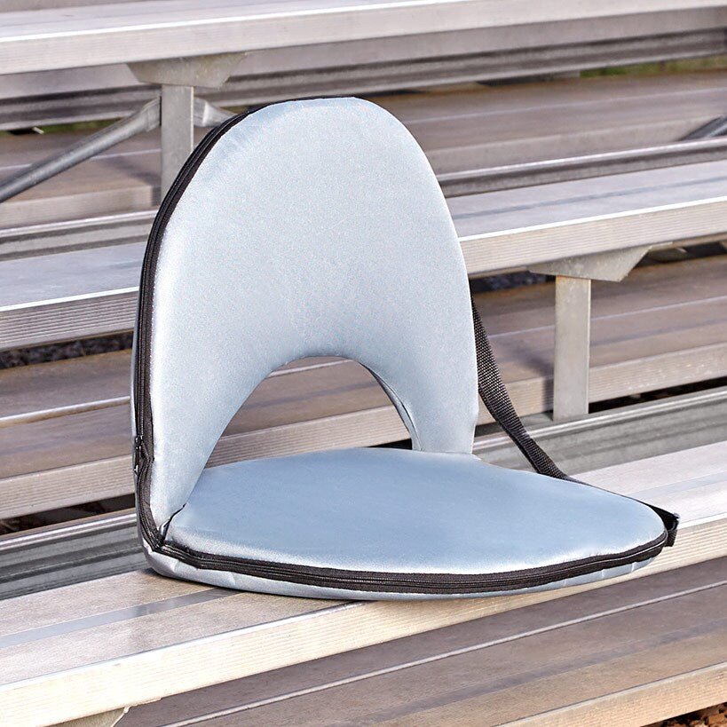 Travel Folding Cushioned Seat 5 Adjustable Positions Blue Or Gray