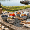 Triple Serving Bowl in Stoneware - Lake or Ocean
