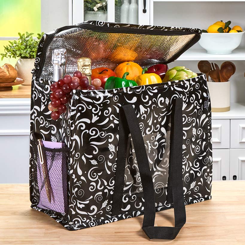 Two Lumps of Sugar Insulated Shopping Bag Foldable Reusable Cooler Tote