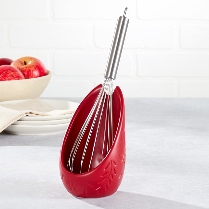 Embossed Upright Spoon Rest Utensil Holder
