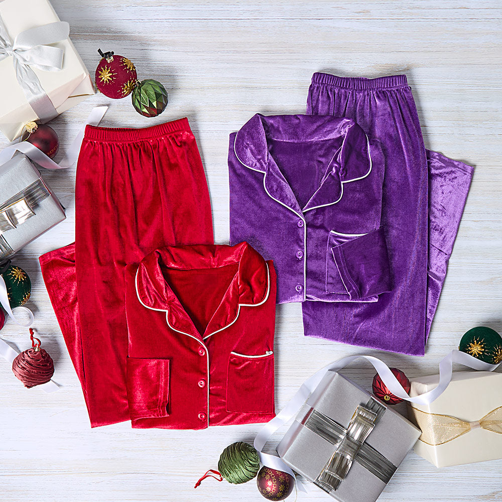 Velour Women's Pajama 2-Pc Set